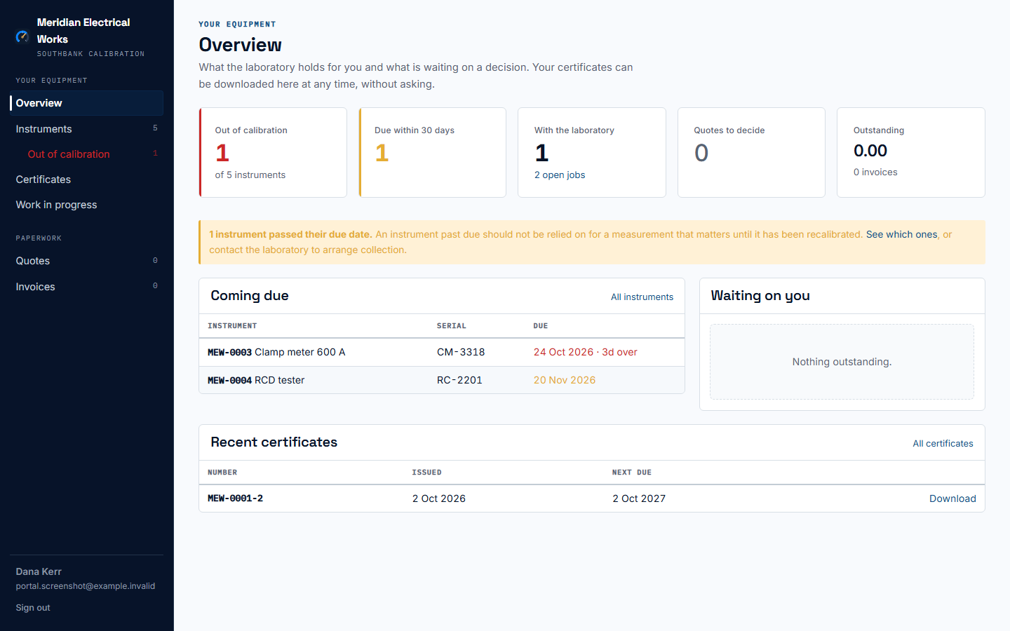 Customer portal